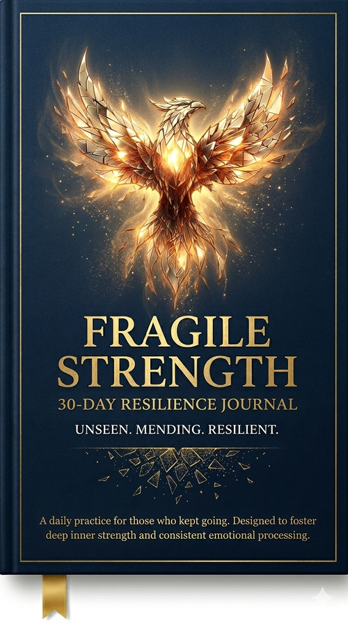 30-Day Resilience Journal → “Fragile Strength 30-day resilience journal cover”