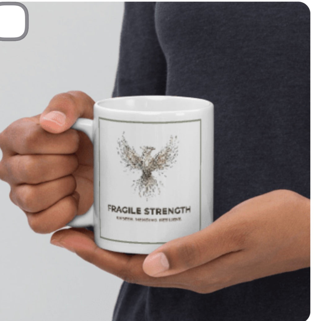 Fragile Strength Phoenix Inspirational mug