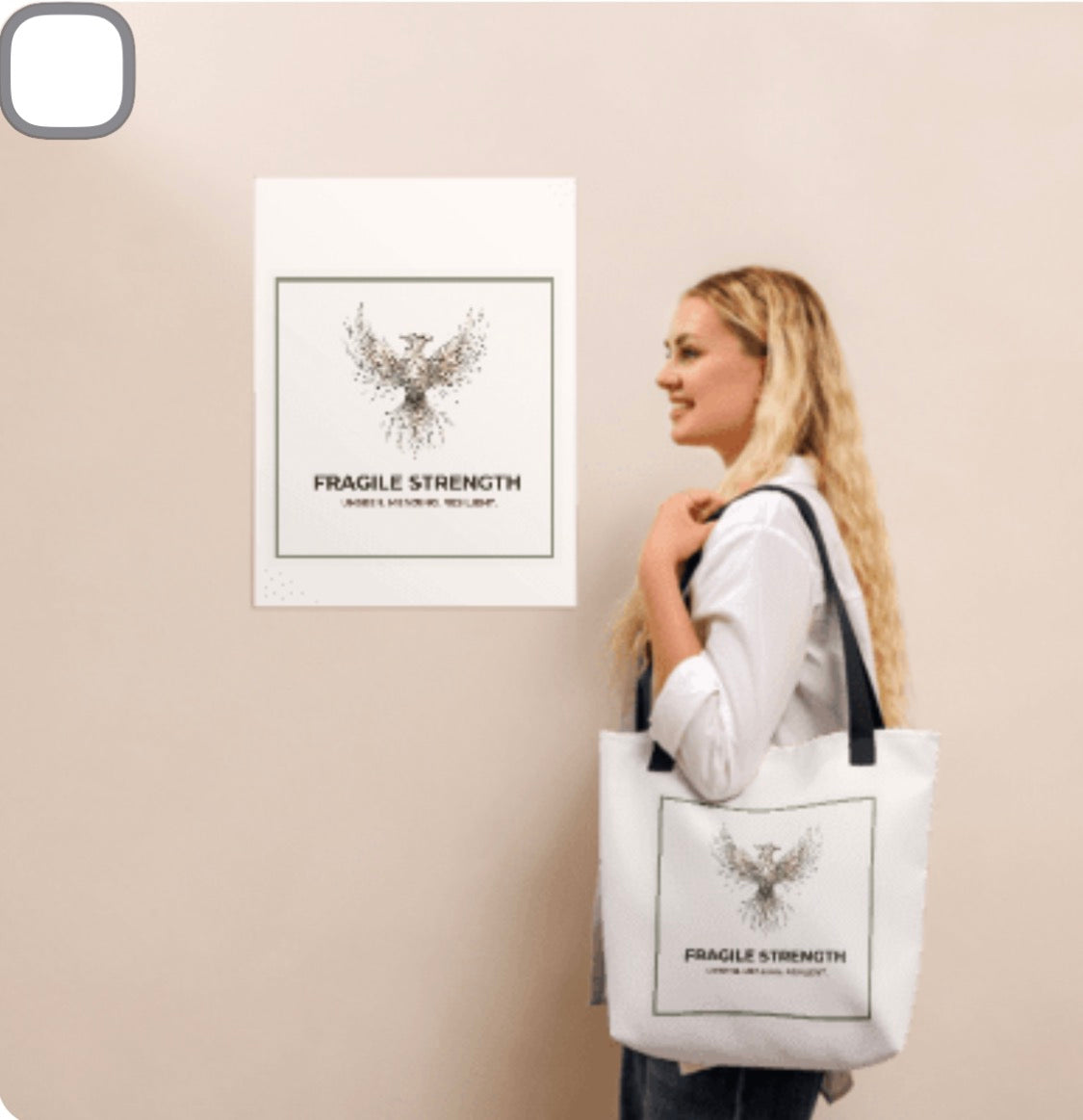 Carry your strength tote bag
