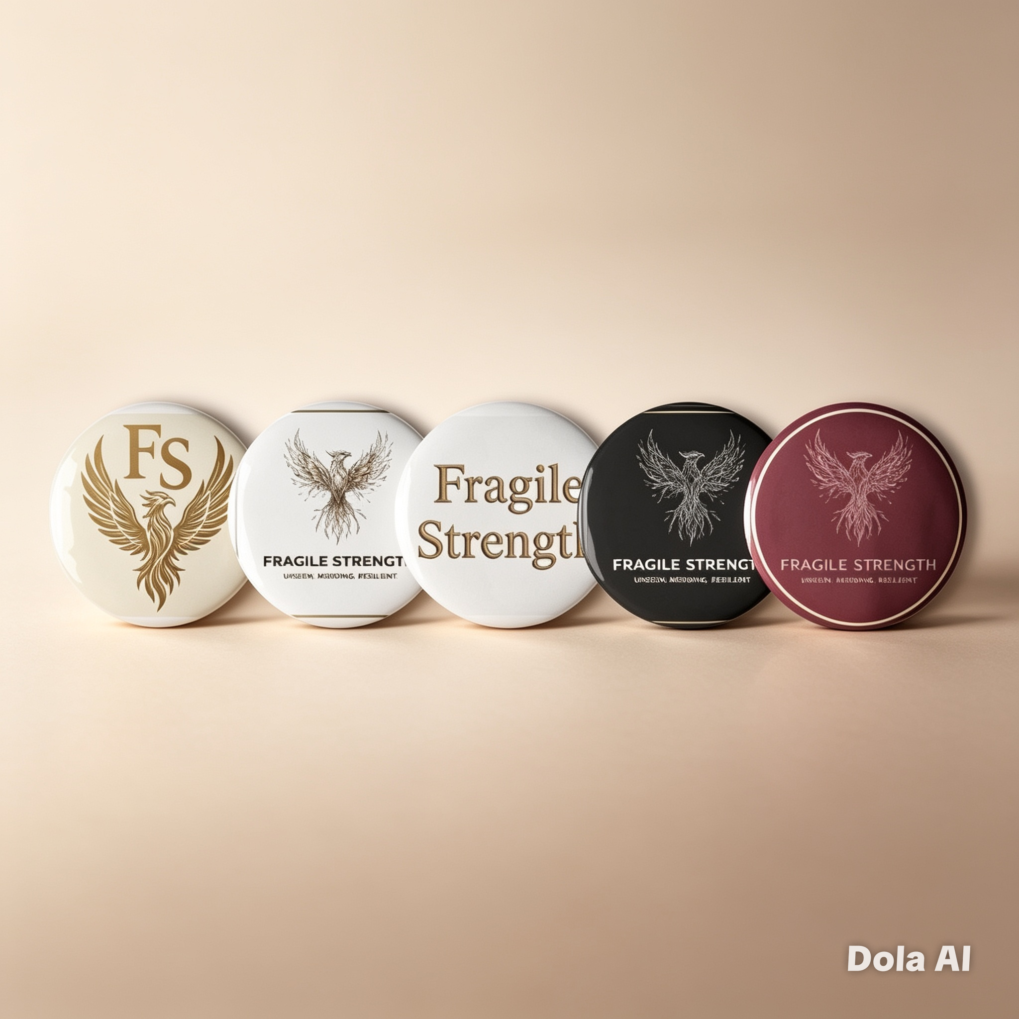 Set of Strength pin buttons